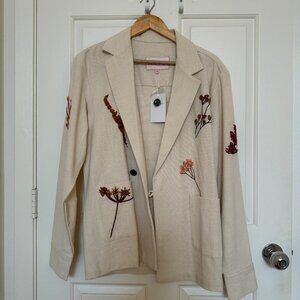 Men's Perte D'ego Wild flowers hand embroidered resort blazer